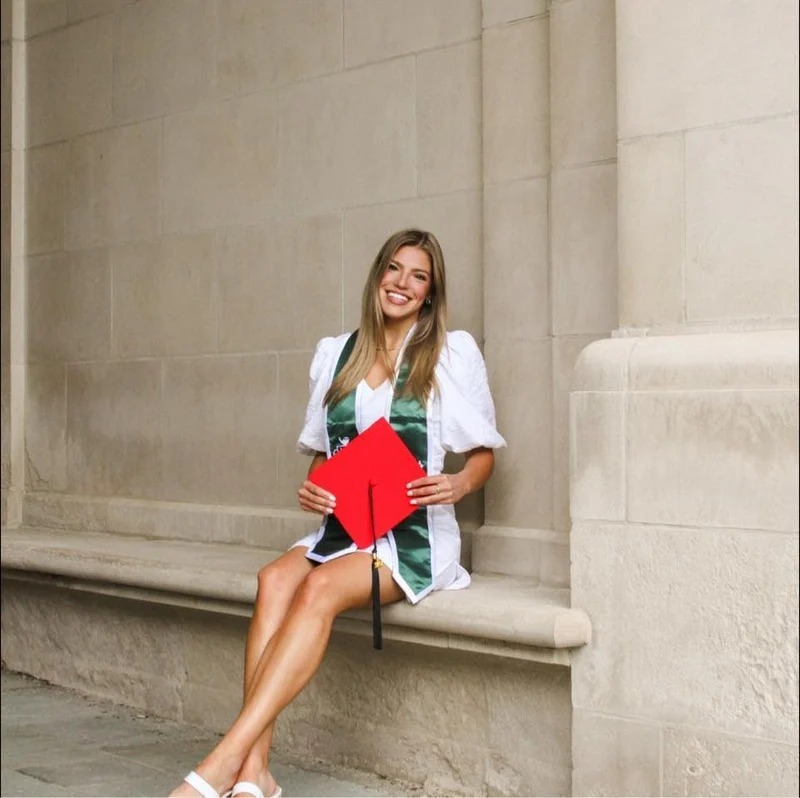 Morgan Jessica Stilphen celebrating graduation at Miami University