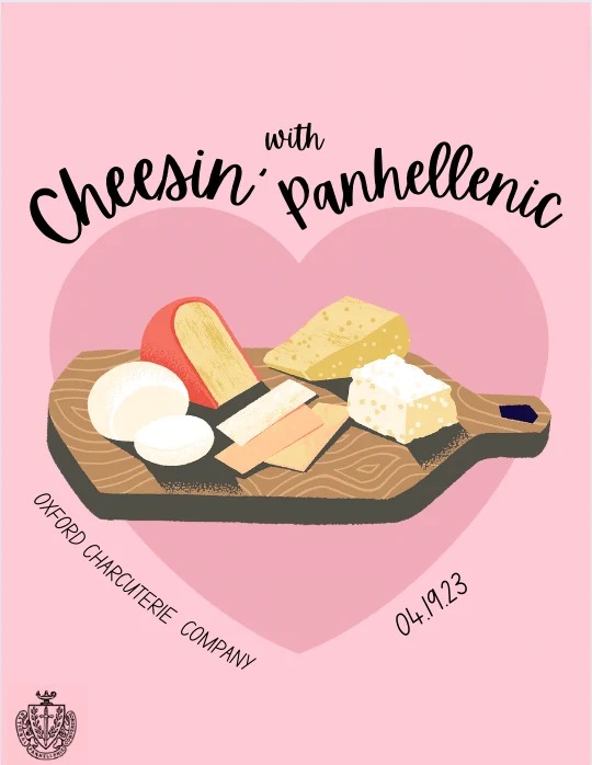 Cheesin’ with Panhellenic event flyer